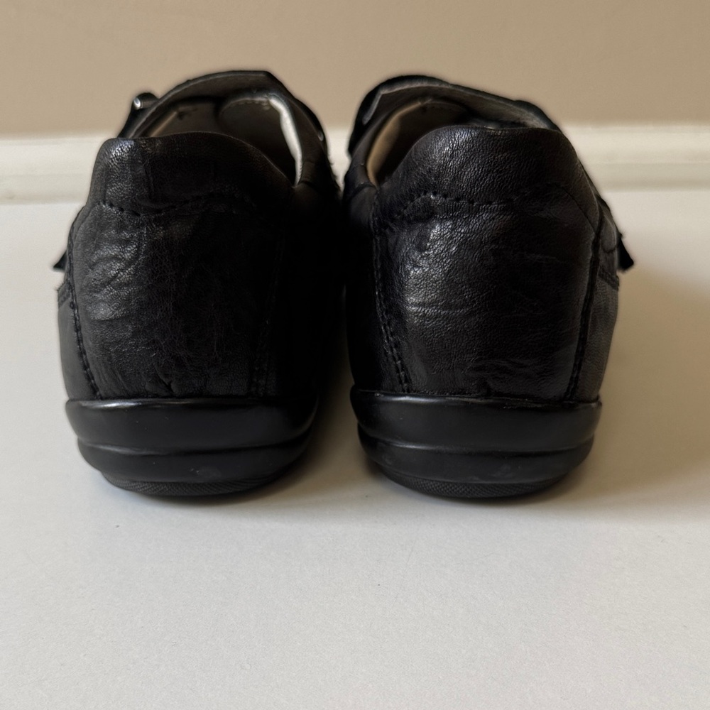 BATA Men's Black Double Adjustable Strap Leather Shoes Made in Italy - Picture 4 of 10